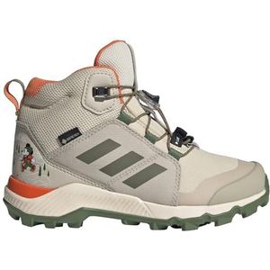 adidas Terrex Disney Mid Gore-Tex Wandelschoenen zonder voetbalschoenen, beige/olijfgroen/strata/impact, oranje, maat 35, Wonder Beige Olive Strata Impact Oranje, 35 EU