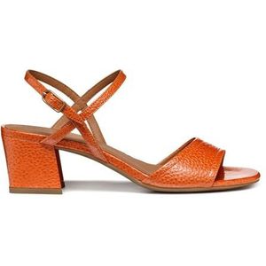 Geox D New ERAKLIA 50 sandalen met hak voor dames, oranje, 39,5 EU, oranje, 39.5 EU