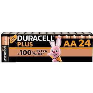 Duracell Plus AA-batterijen (24 stuks) - 1,5V-alkaline batterijen - Gaan tot 100% langer mee - Betrouwbaar voor dagelijks gebruikte apparaten - 0% plastic verpakking - 10 jaar te bewaren - LR6 MN1500