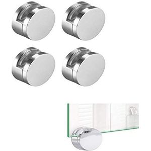 [4 Stuks] Verstelbare Frameloze Rechthoekige Glazen Plank Beugel Beugel Zware Armatuur Plank Klem