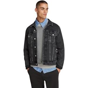 Calvin Klein Slim Denim Trucker Jacket voor heren, Denim (Denim Zwart), L