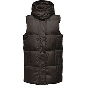 ONLY dames gewatteerd vest Onldemy gewatteerde taille coat Otw Noos, bruin (mulch), XL