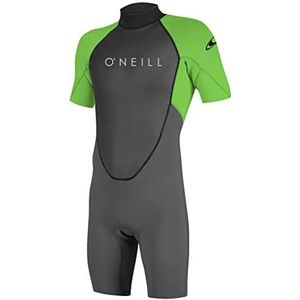 O'Neill Wetsuits Heren Reactor II 2 mm rug-veerpak met rits - Graphite Dayglow - XLT