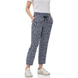 Cecil - Chelsea - Zomerbroek - Urban dark blue - Met Bloemen Allover-print