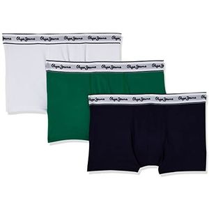 Pepe Jeans Heren Solid Tk 3P Trunks, Groen, XL (Pack van 3), Groen, XL