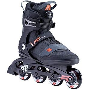 K2 Inline skates F.I.T. 80 BOA voor heren met K2 softboot, zwart - oranje, 30E0773, EU: 45 (UK: 10.5 / US: 11.5)