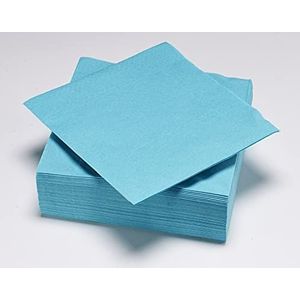 50 servetten turquoise watten, 2-laags, FSC® - 33 x 33 cm
