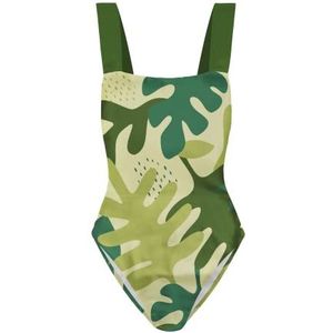 Averie Andee eendelig badpak voor dames, groen, 3XL