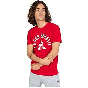 Le Coq Sportif Uniseks T-shirt, Rood, S