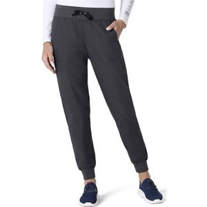 Carhartt Scrubs C51113 Force Joggingbroek voor dames, moderne pasvorm, Tinnen, L Tall