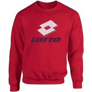 AMERICAN COLLEGE USA Lotto Sweatshirt met capuchon, kleur sportkleding voor jongens, Rood, 12 Jaren