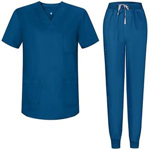 MISEMIYA - Sanitaire pyjamasets, uniseks, medische uniformen 817-8316, blauw 37, XS