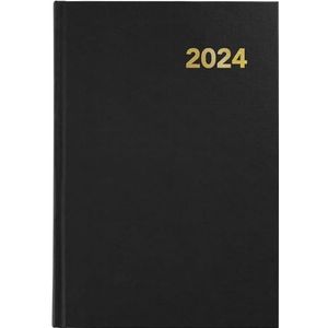 Grafoplás Jaarkalender 2024, zwart, Spaans, hardcover en leespen, 14,5 x 21 cm, serie Bretagne