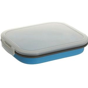 Premier Housewares Grub Tub lunchbox, inklapbaar, polypropyleen siliconen, blauw, PP, silicone, 16x19x7