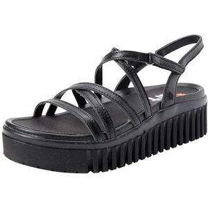 ART 1576f Brighton damessandalen, metallic, zwart, 42 EU