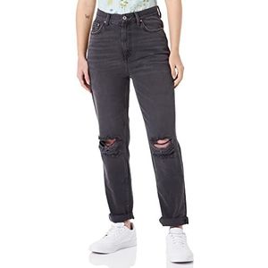 GANT D1. Straight Hw Cropped Jeans - Broek Dames, Zwart Vintage, 26