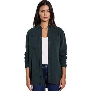 Street One Dameshemdblouse met borstzakken, hunter green, 40