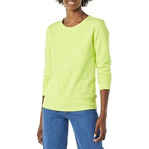 Amazon Essentials Fleece Trui met Ronde Hals (Verkrijgbaar in Grote Maten) Dames, Neon Lime Groen, XS