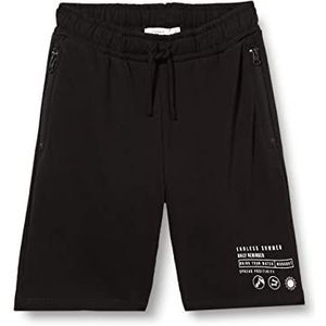 NAME IT Jongens NKMHOSPAINA Sweat UNB Shorts, Black, 140, zwart, 140 cm