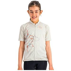 Sportful Checkmate Girl JRS T-shirt voor kinderen, uniseks, perzikblauwe hemel, 12-13 jaar
