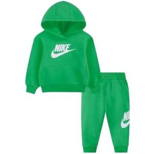 Nike -Overall, bestaande uit sweatjack en broek, sweatshirt met capuchon, sweatshirt met kangoeroezakken, sweatshirt met geborduurd logo, broek met verstelbare taille met trekkoord, broek met