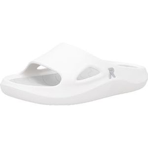 Rieker W3450 Slide voor dames, wit, 36 EU