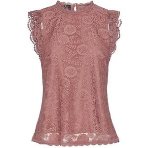 PIECES Pcolline Sl Lace Top Noos Bc kanten top voor dames, Canyon Rose, XS
