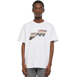 Mister Tee Upscale UP24 Heavy Oversize T-shirt voor heren, met print, oversized fit, streetwear, wit, 5XL