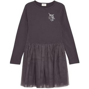 Jerseyjurk - Met Tule Rok en Glitterprint - Lange Mouwen