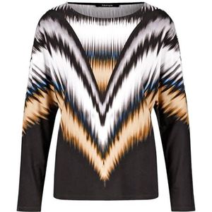 T-shirt 1/1 mouw, Offwhite patroon, 42