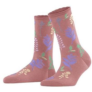 ESPRIT Dames Autumn Fields Katoen Lyocell halfhoog met patroon 1 paar sokken, roze (Wild Rose 8803), 35-38