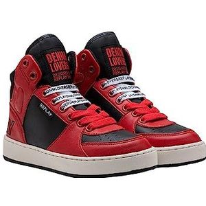 Replay Cobra 6 Boy Sneakers voor jongens, 501 Rood Zwart, 36 EU