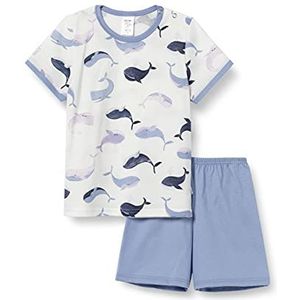 CALIDA Uniseks peuters-pyjama-set, korte baby- en peuterpyjama, Milky Blue., 92