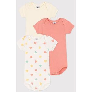 Petit Bateau Noi Body met korte mouwen (set van 3), uniseks, Versie 1., 6 Maanden