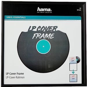 Hama Frame voor Vinyles (voor 33 omwentelingen, aluminium, 31,5 x 31,5 cm), zwart