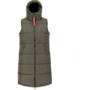 Alpha Industries Lang Puffer Vest Vest voor Dames Sage-Green