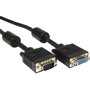 RS PRO VGA-kabel A VGA/stekker B VGA/bus, 30m PVC zwart