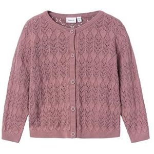 NAME IT Nmfhipil Ls Knit Card gebreide jas voor meisjes, roze, 110 cm