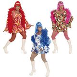 Widmann Kostuum jaren '70, gesorteerd in 3 kleuren, jurk, hoofdband, carnaval, themafeest