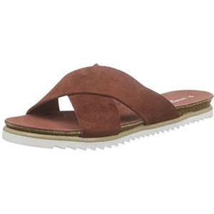 VERO MODA Dames Vmemalie Leather sandalen, Rood henna, 36 EU