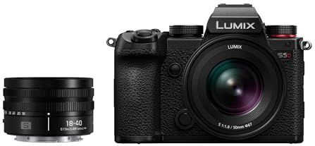 Panasonic - Lumix S5D - Digitale Camera - Zwart - 24,2MP - 4K 60P Opname - Inclusief S-R1840E 18-40mm & S-S50ME 50mm Lenzen