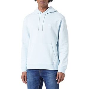 BOSS heren Sweatshirt met capuchon Wetalk, Open Blue469, XL