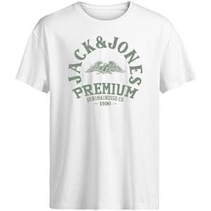 JACK & JONES Jprblurobar T-shirt voor heren, ronde hals, FST Pls, wit, 5XL