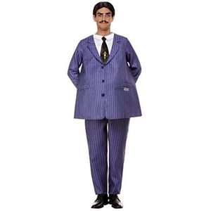 Addams Family Gomez, Purple, Top, Trousers, Moustache & Wig, (L)