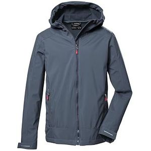 killtec jongens Softshell jas/outdoorjas met capuchon KOS 348 BYS SFTSHLL JCKT, blue grey, 152, 41469-000