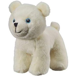 Bauer Spielwaren I Like My Planet - ijsbeer: knuffeldier van zacht pluche, gemaakt van gerecyclede PET-flessen, 100% gerecycled, staand, 15 cm, wit (12914)