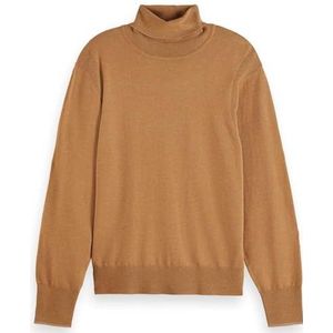 Scotch & Soda Core Roll Neck Relaxed Pullover, Tobacco Melange 210, L