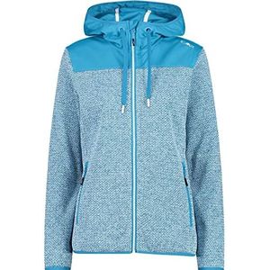 CMP Dames Hoodedjacquard gebreide jas met twee verschillende kleuren WOMAN JACKET FIX HOOD
