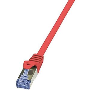 LogiLink CQ3094S CAT6A S/FTP patchkabel PrimeLine AWG26 PIMF LSZH rood 10m
