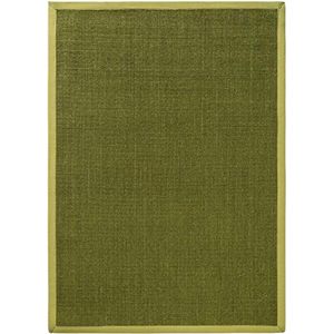 benuta Sisal tapijt met rand groen 80x150 cm | natuurvezeltapijt voor hal en woonkamer